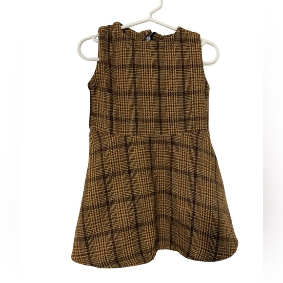 SHEIN Brown Tan Plaid Dress Coat Set Girls Size 2T - Picture 3 of 11